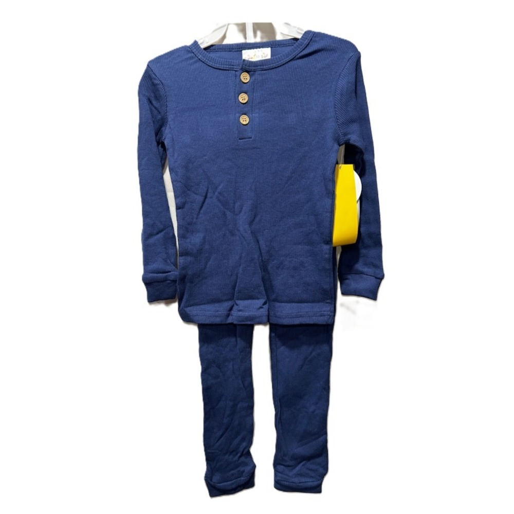 Sweet and Soft Baby Pajamas Navy Blue  4T